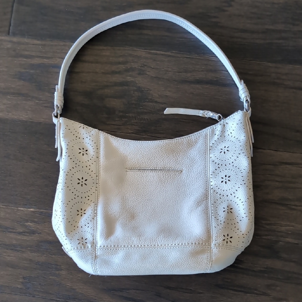 🤍 The Sak Sequoia Hobo Bag Perforated Leather Ivory Shoulder Purse